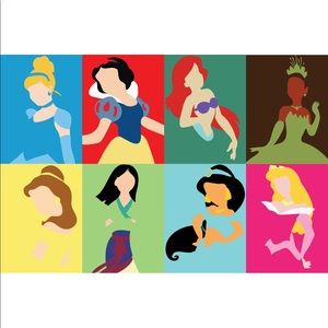 Princess Silhouettes DIY 5D Full Round Drill Diamond Painting